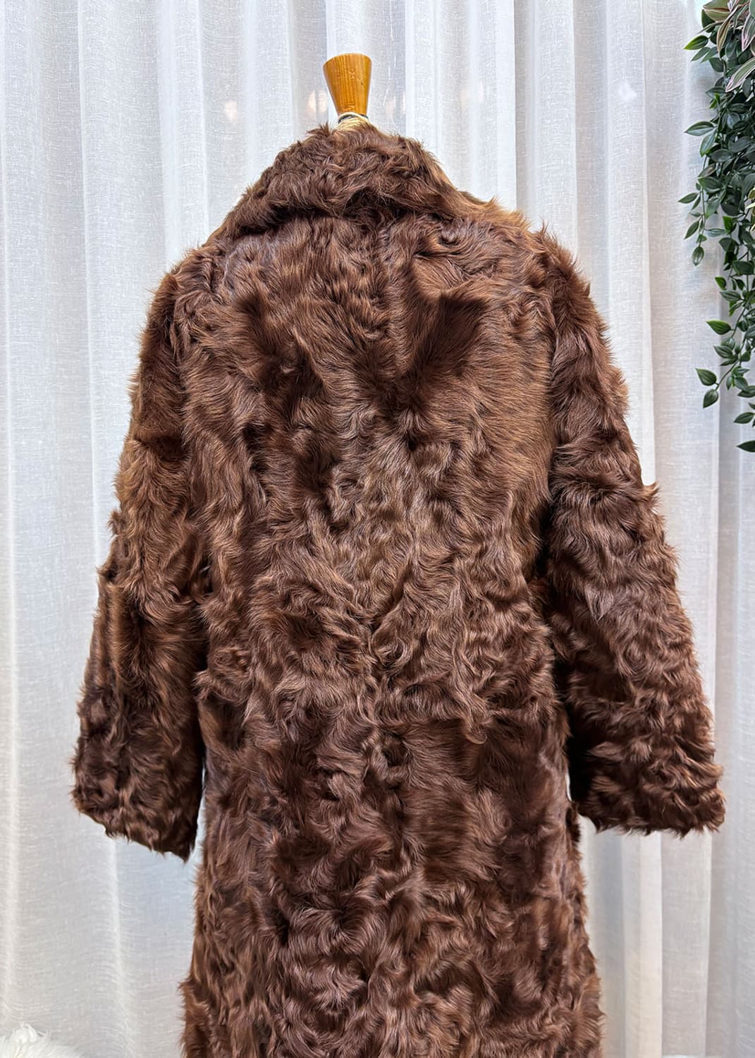 초코 롱 밍크퍼 코트 상품이미지2