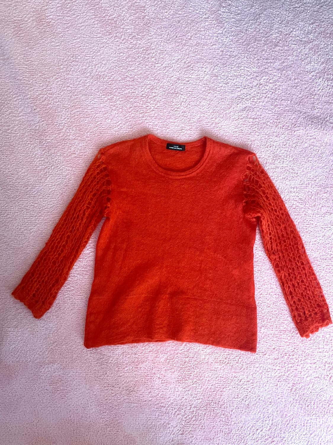 꼼데가르송 트리콧 레드오렌지 니트 상품이미지1