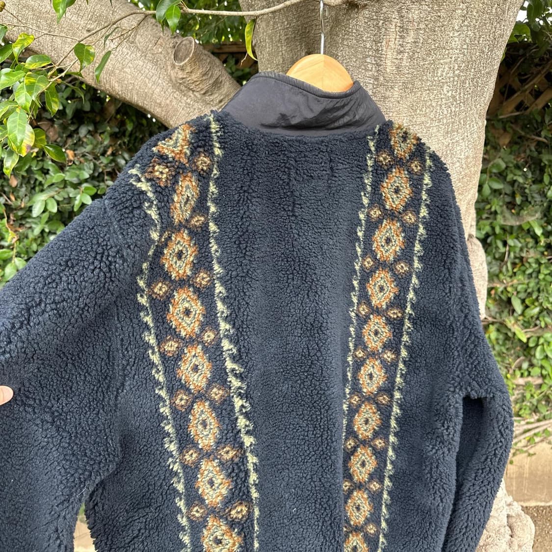 스투시 x 노마 리마 자카드 쉐르파 자켓 블랙 상품이미지3