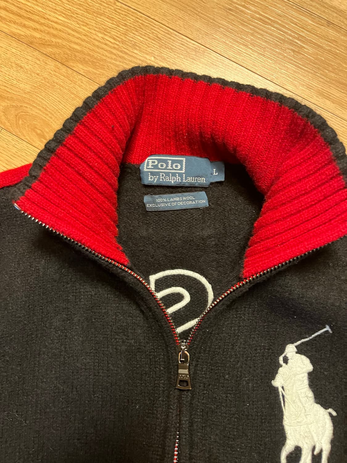 폴로 랄프로렌 빅포니 램스울 니트집업 상품이미지5