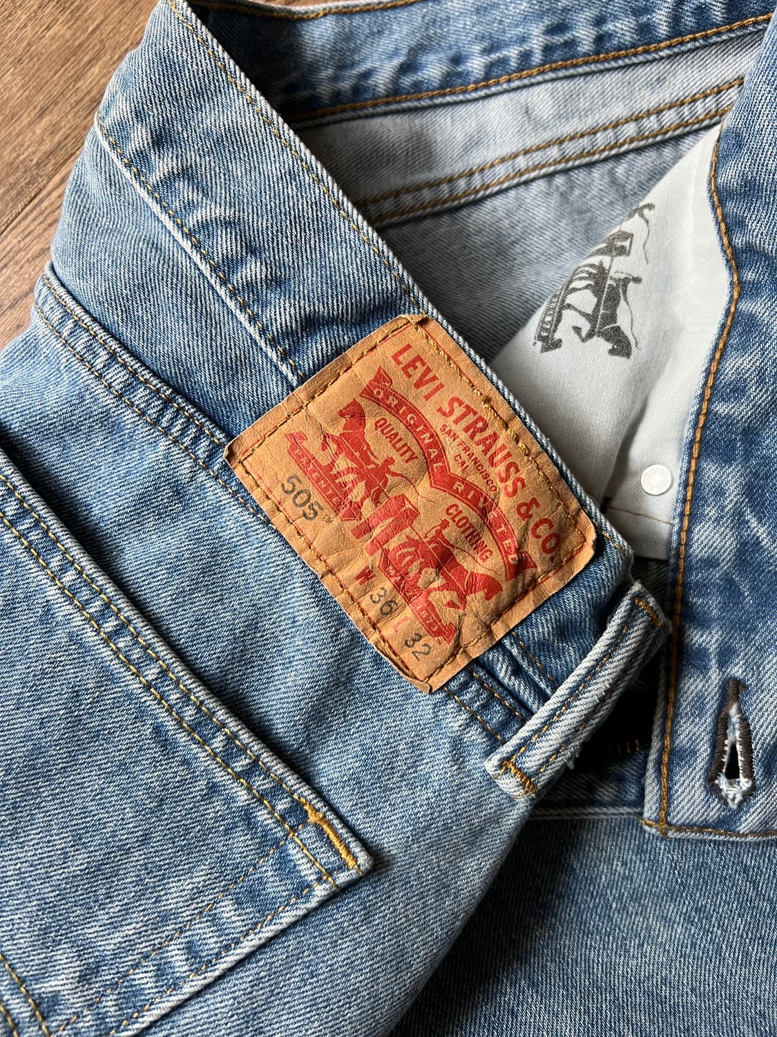 [36]리바이스 505 빈티지 워싱 데님 팬츠 상품이미지4