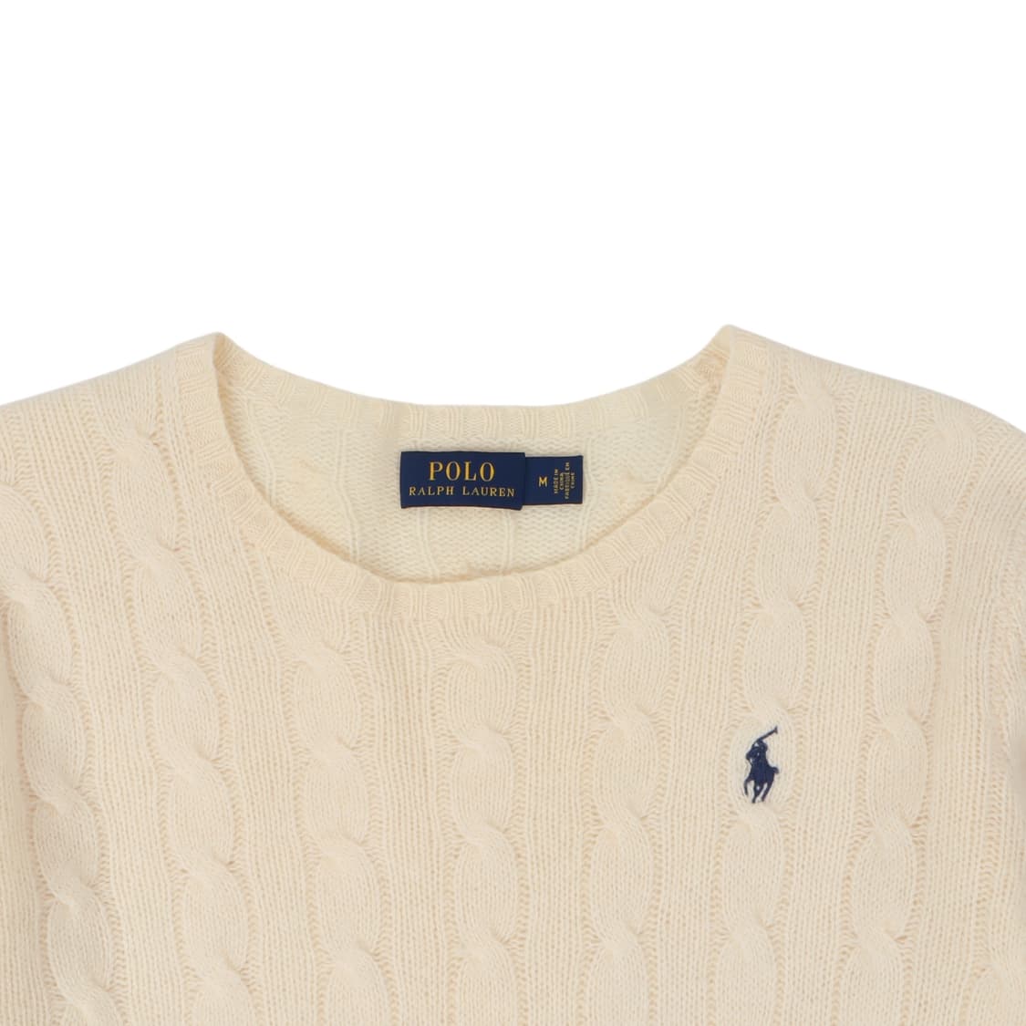 폴로 랄프로렌 크림 울 캐시미어 케이블 니트 상품이미지2