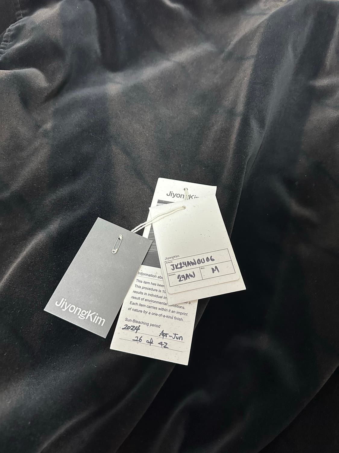 [M] 지용킴 벨벳 숄카라 자켓 블랙 상품이미지3