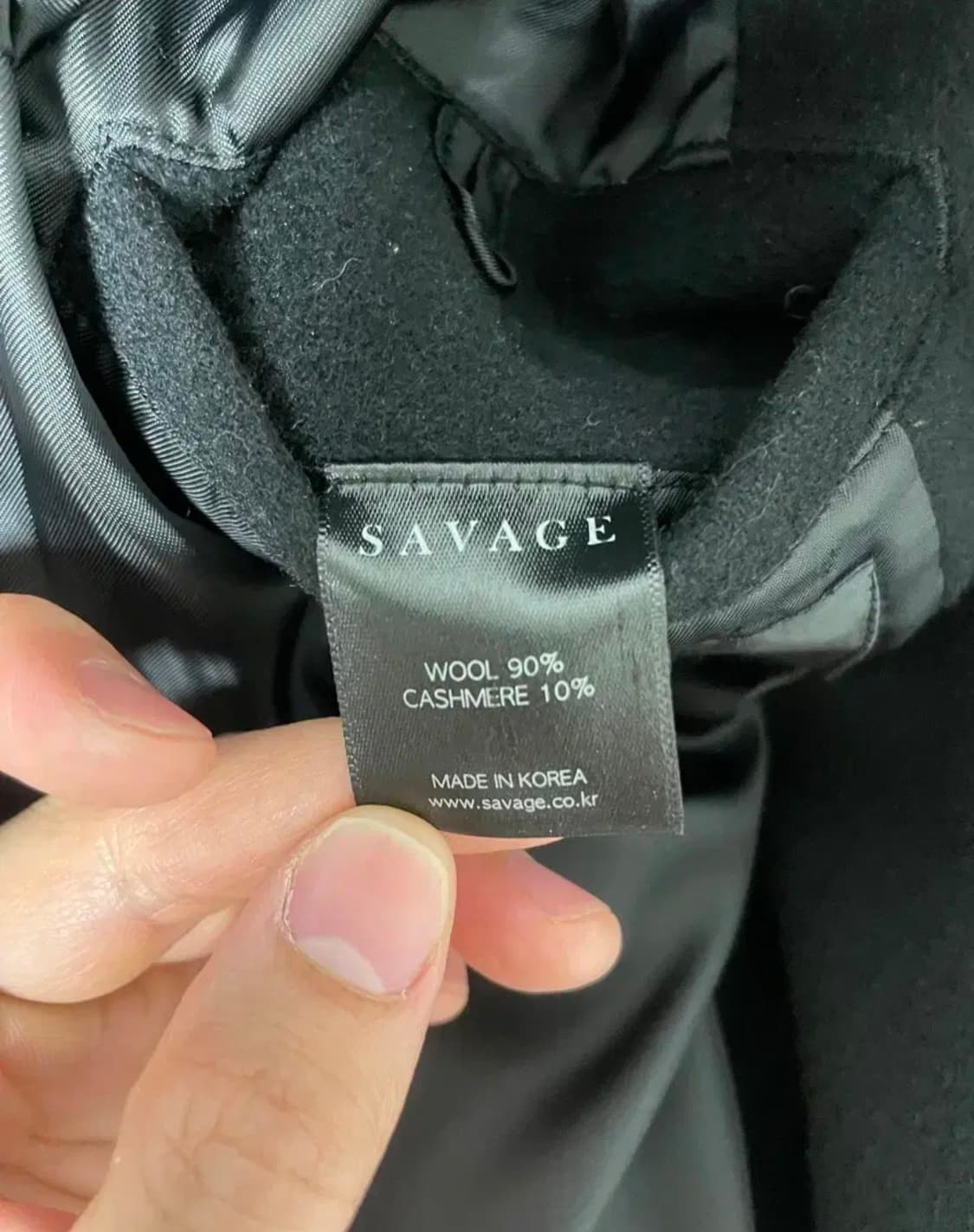세비지 울 캐시미어 블렌드 더블 코트 상품이미지5