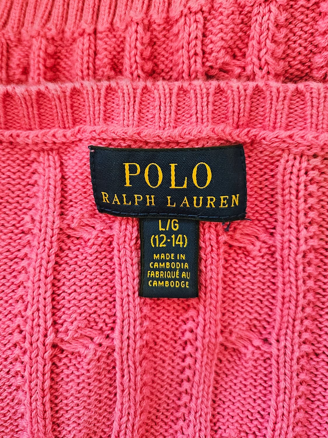 폴로 랄프로렌 케이블 니트 핑크 / 봄 니트 / 여성 44~55 상품이미지6