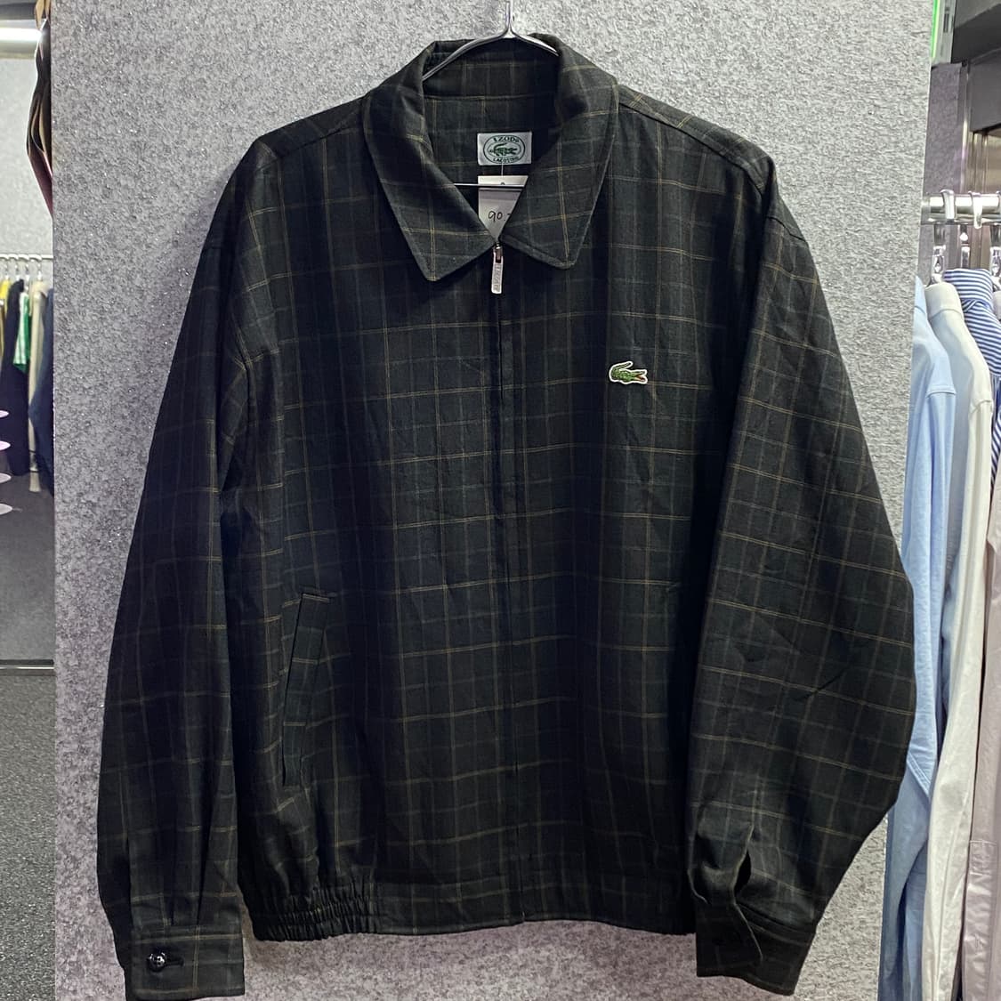 라코스테 스몰로고 체크 블루종 자켓 B3215 상품이미지2