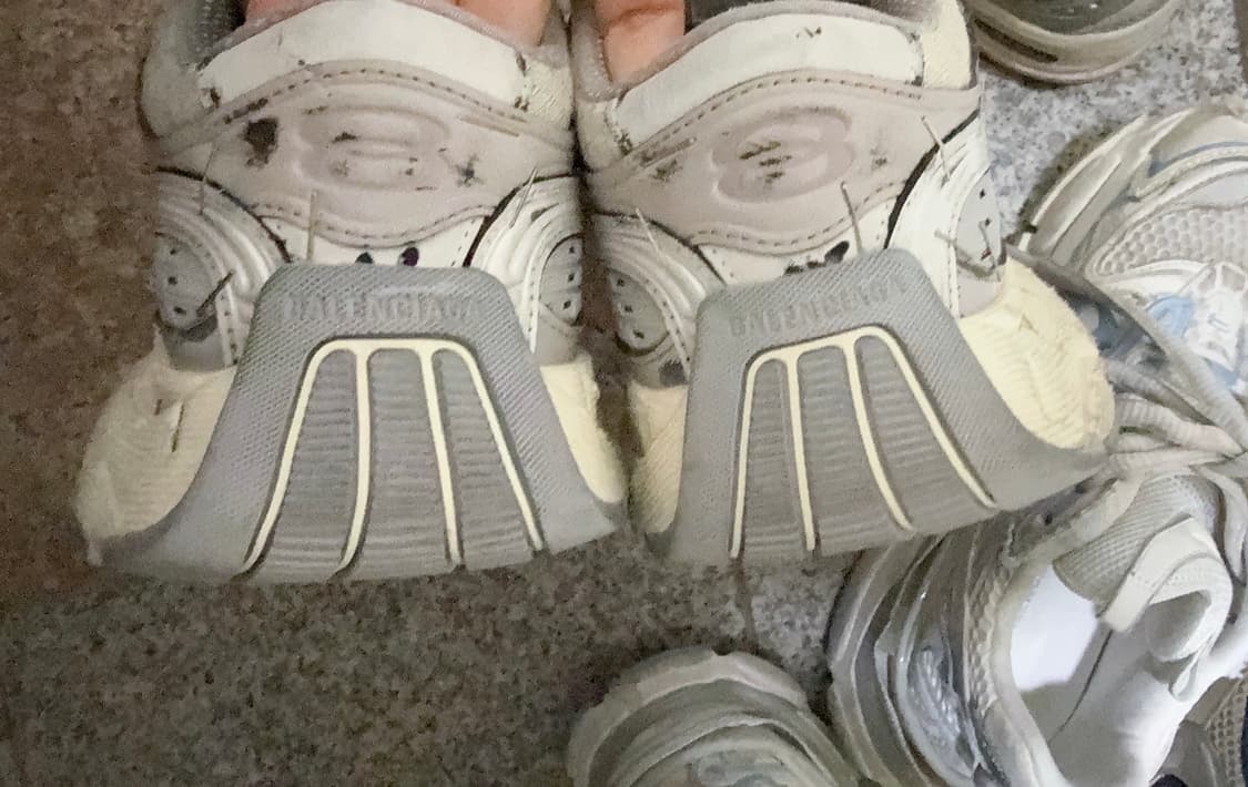 발렌시아가 스테이플러 스니커즈 에그쉘 36사이즈 베이지 그레이 상품이미지4