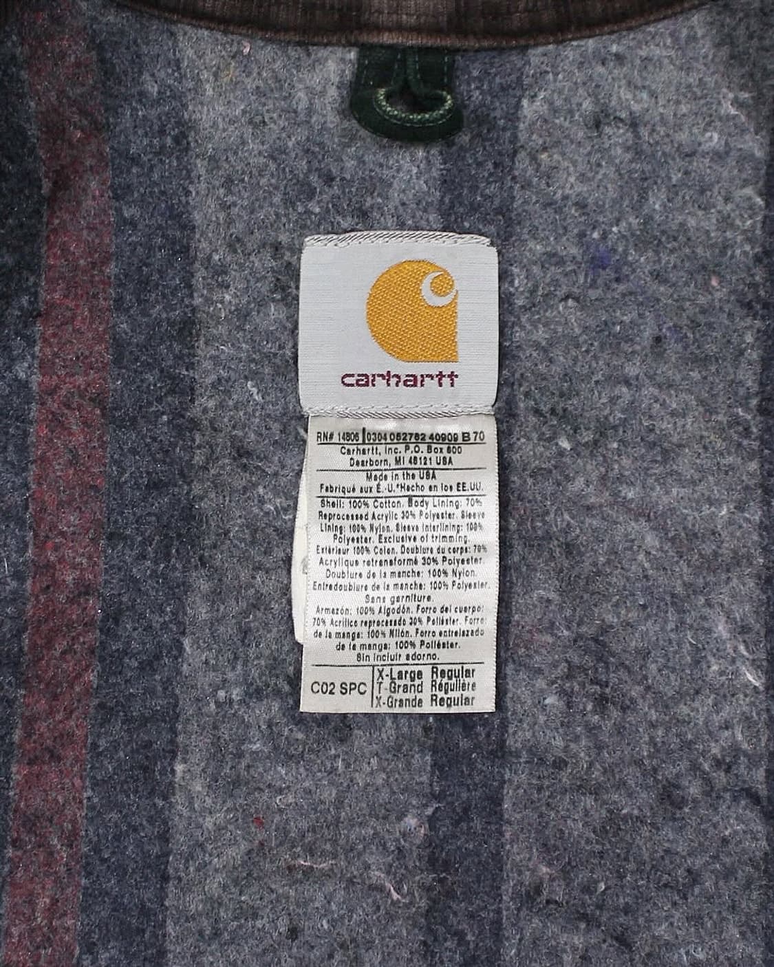 2004 USA 칼하트 C02 SPC 초어 코트 자켓 그린 빈티지 미국제 상품이미지5