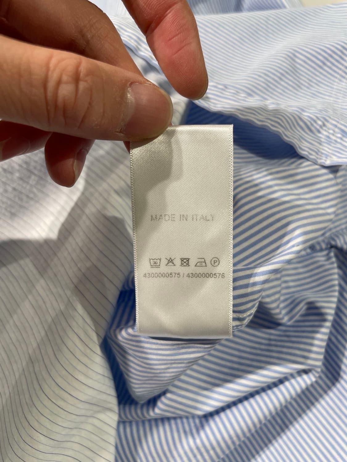 랑방 투 톤 스플릿 스트라이프 코튼 오버 셔츠 상품이미지9