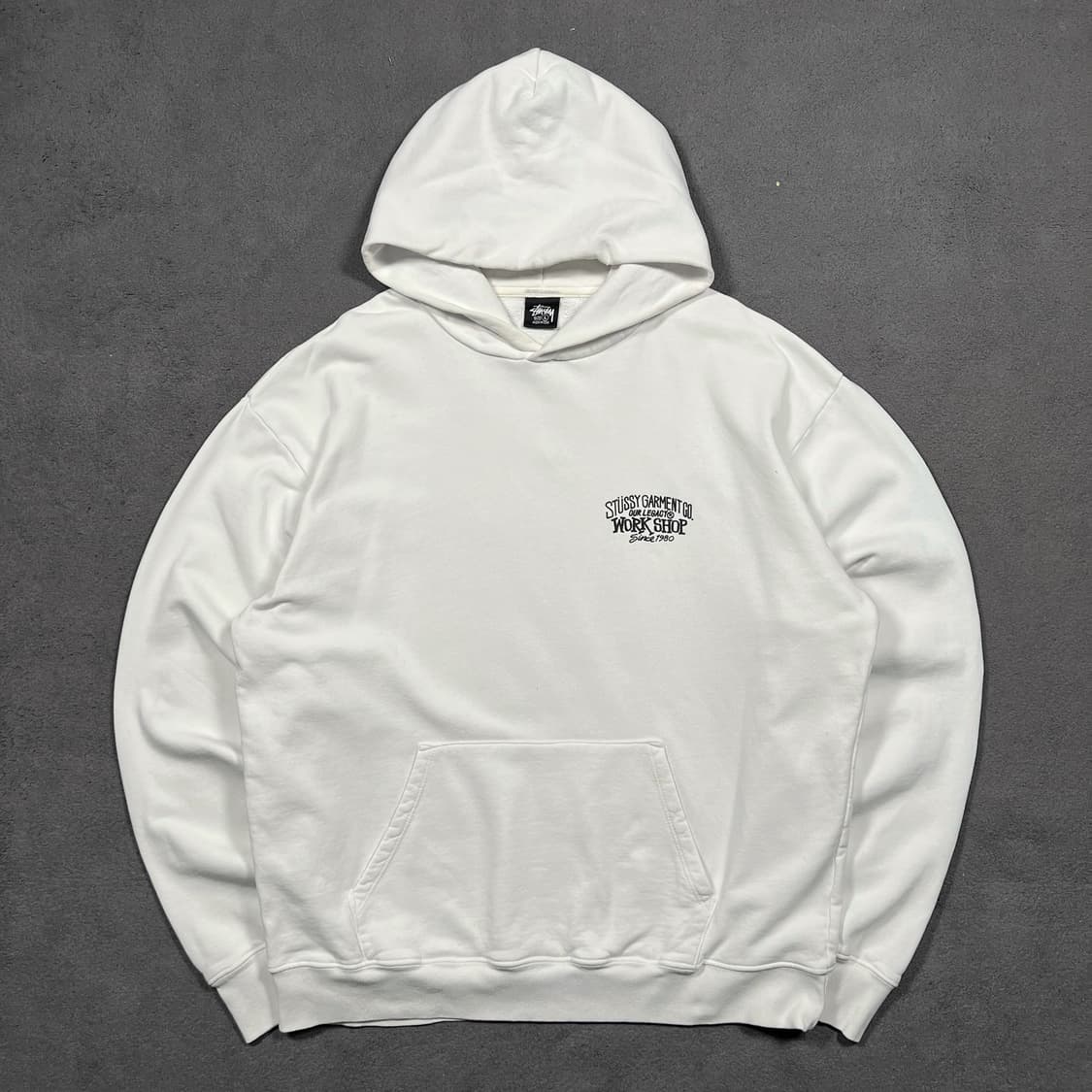 스투시 x 아워레가시 워크샵 서퍼맨 화이트 후드티 상품이미지3