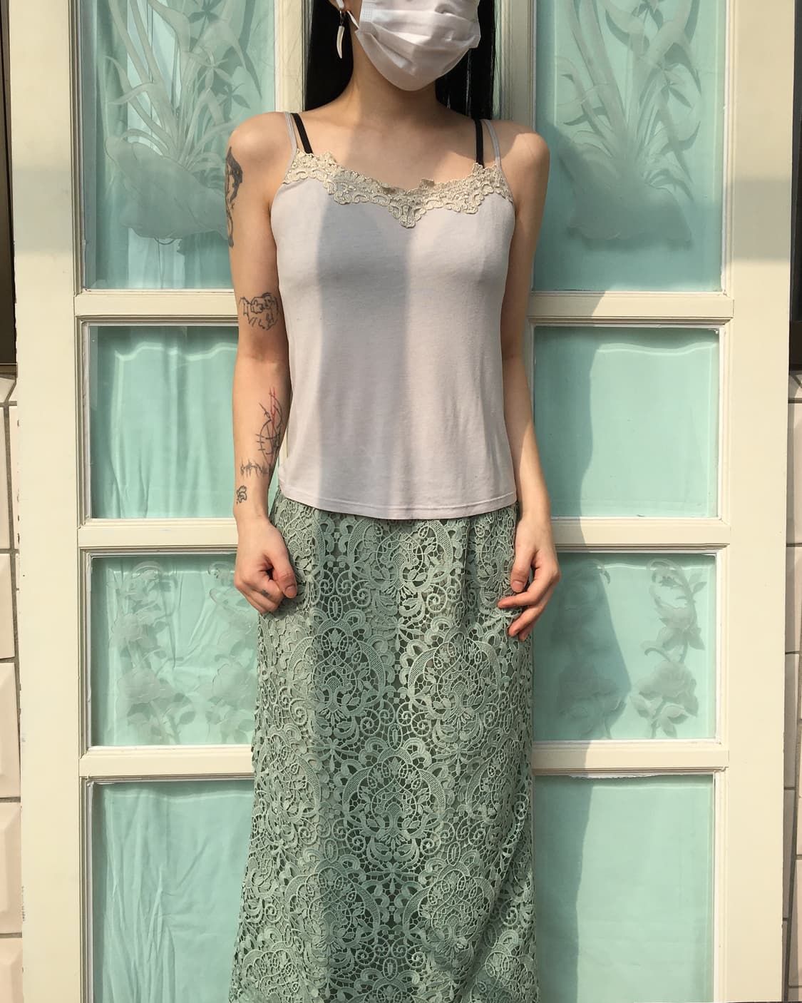 Lace trimming sleeveless 상품이미지5