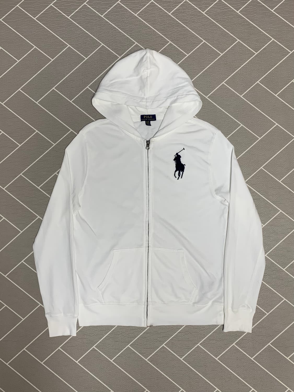 폴로 빅포니 후드집업 화이트 상품이미지2
