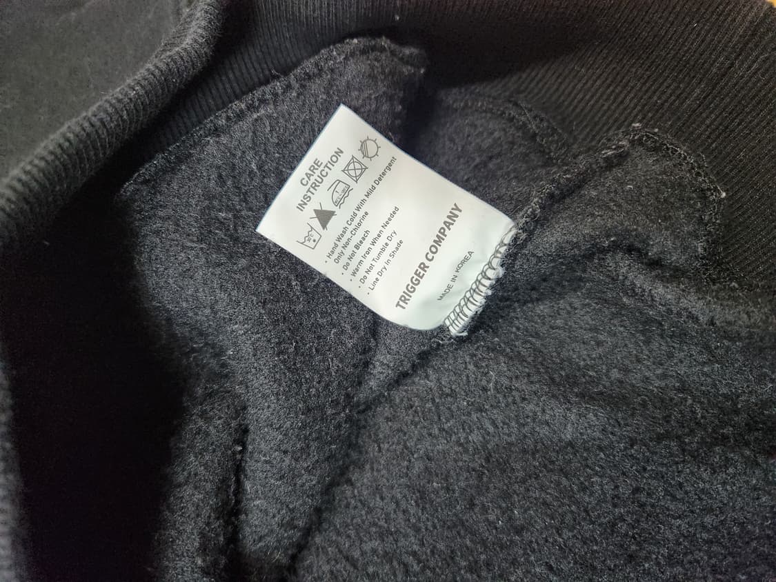 엘리메노 데이지 기모 블랙 후드티 F 상품이미지6