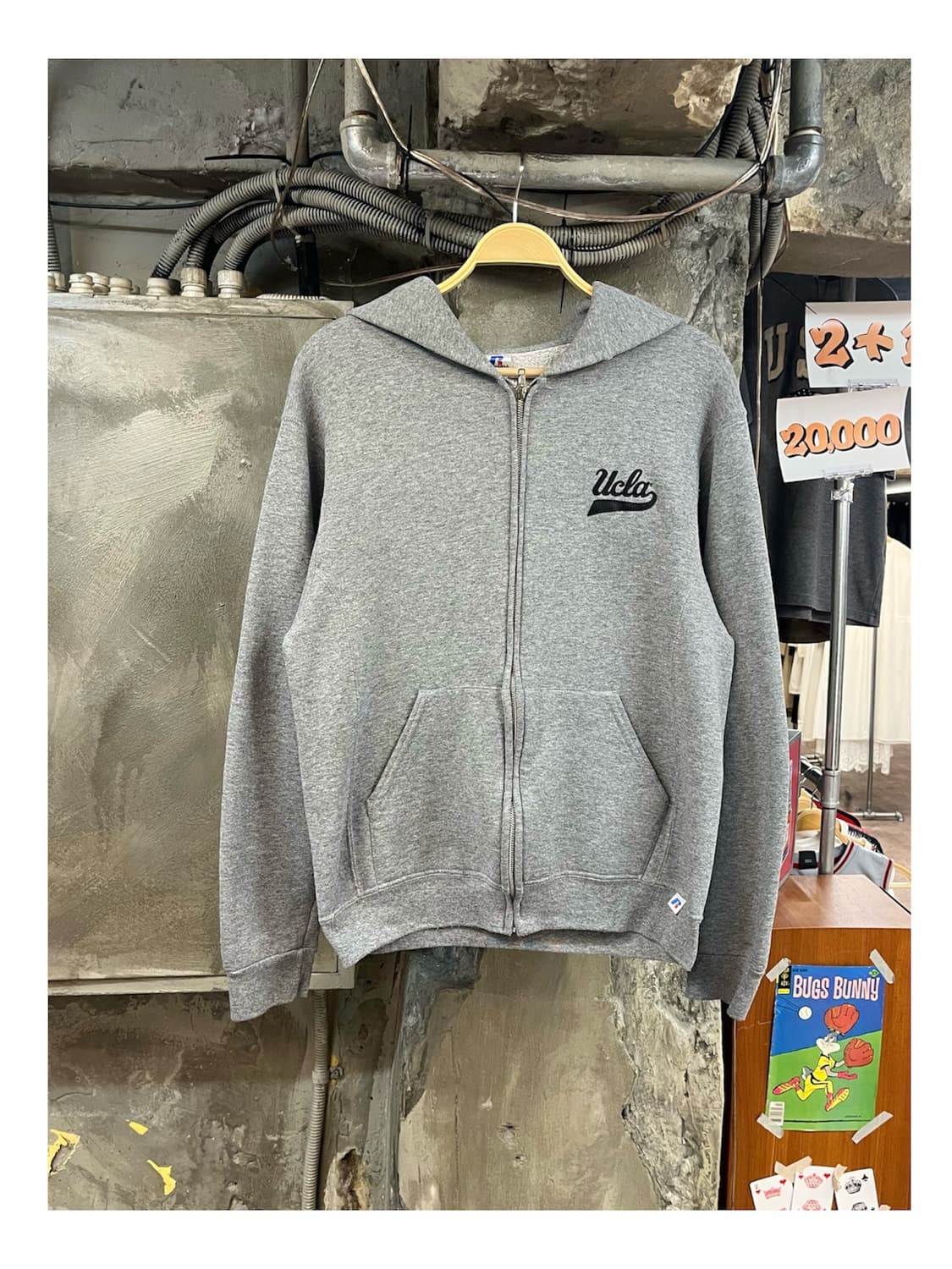 러셀 기모 후드집업 그레이 M #csz4032 상품이미지1