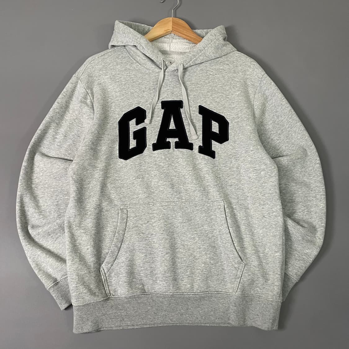 GAP 갭 빅로고 체크로고 후드티 그레이 M [051405] 상품이미지3