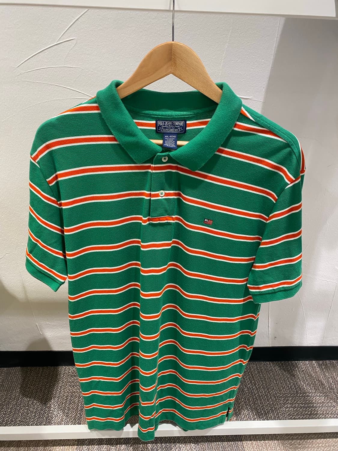 폴로 진스 90’s 럭비 성조기 오렌지,그린 xxl 상품이미지1