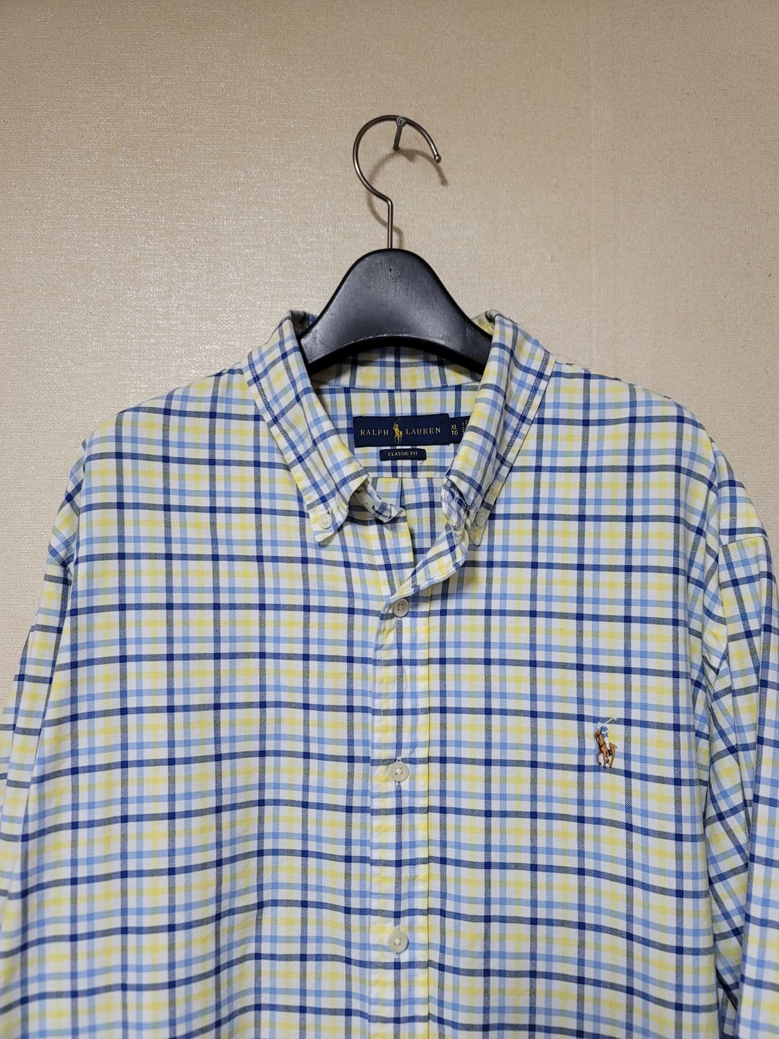 빅사이즈(110) 폴로 멀티컬러 옥스포드 체크셔츠  상품이미지2