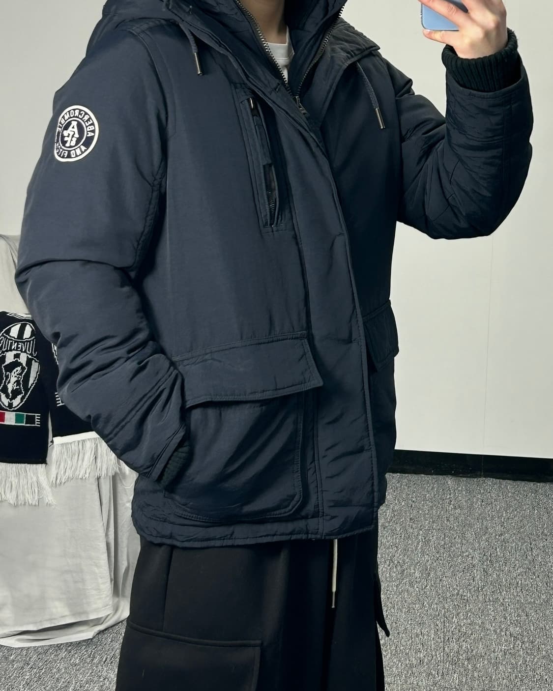 아베크롬비 y2k 패치로고 패딩 상품이미지2