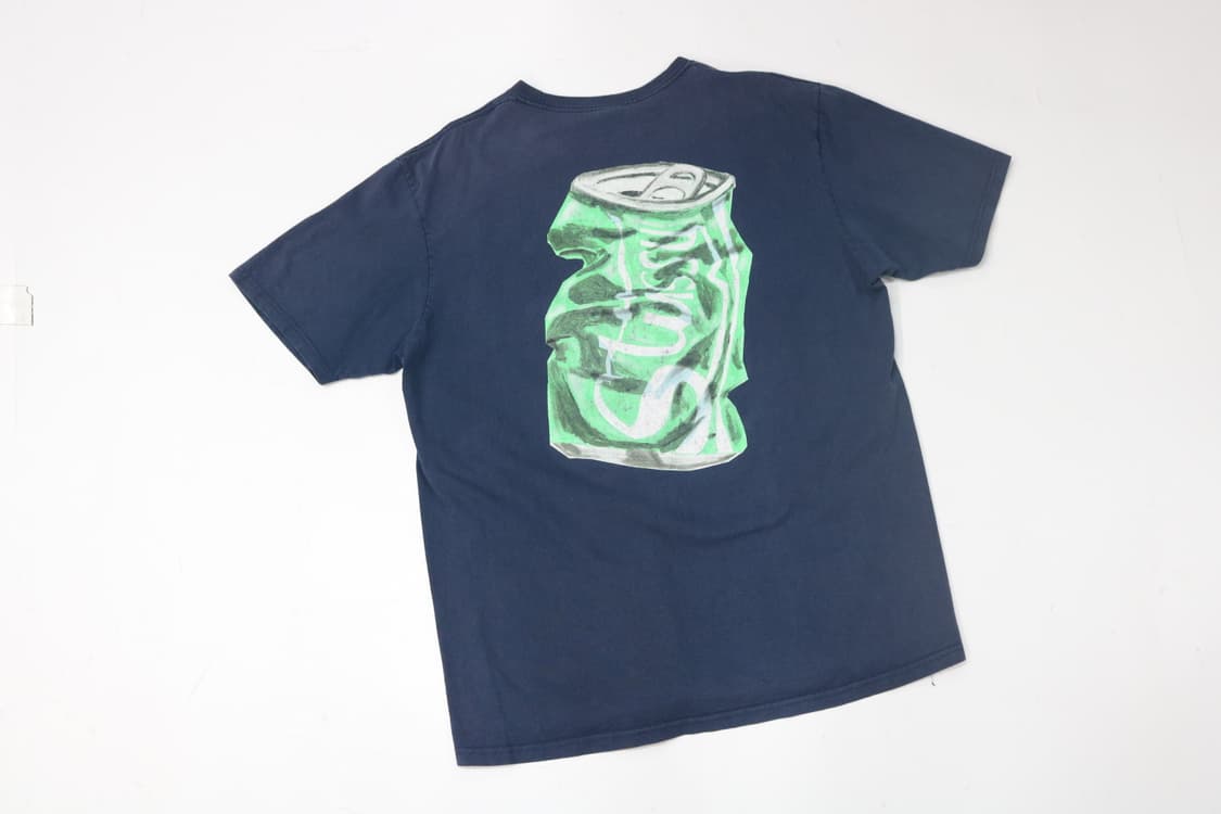 Stussy 스투시 캔 크러쉬 로고 네이비 반팔 티셔츠 (L) 상품이미지2