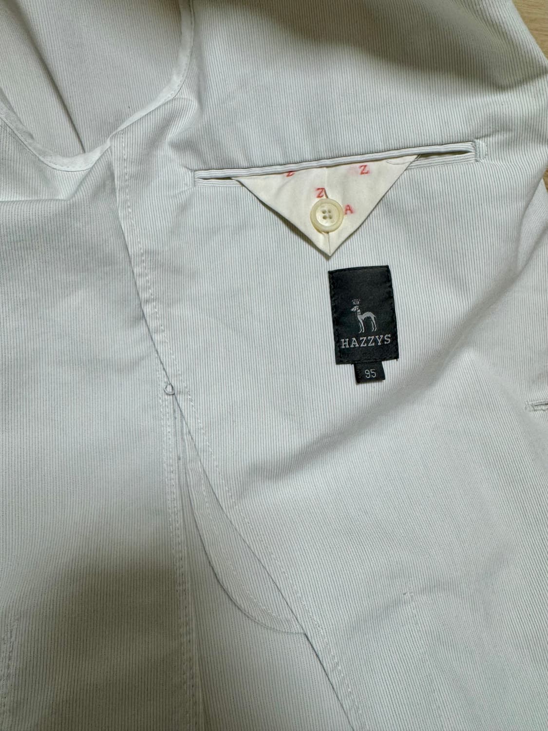 헤지스 남성 베이지 스트라이프 블레이저 95사이즈 상품이미지4