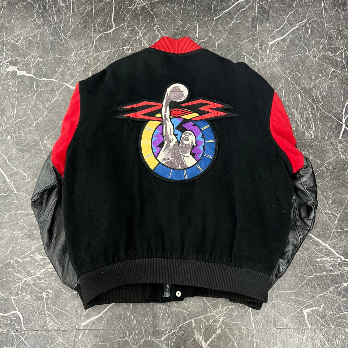 나이키 90s 에어조던 점프맨 레더암 바시티 자켓 상품이미지2