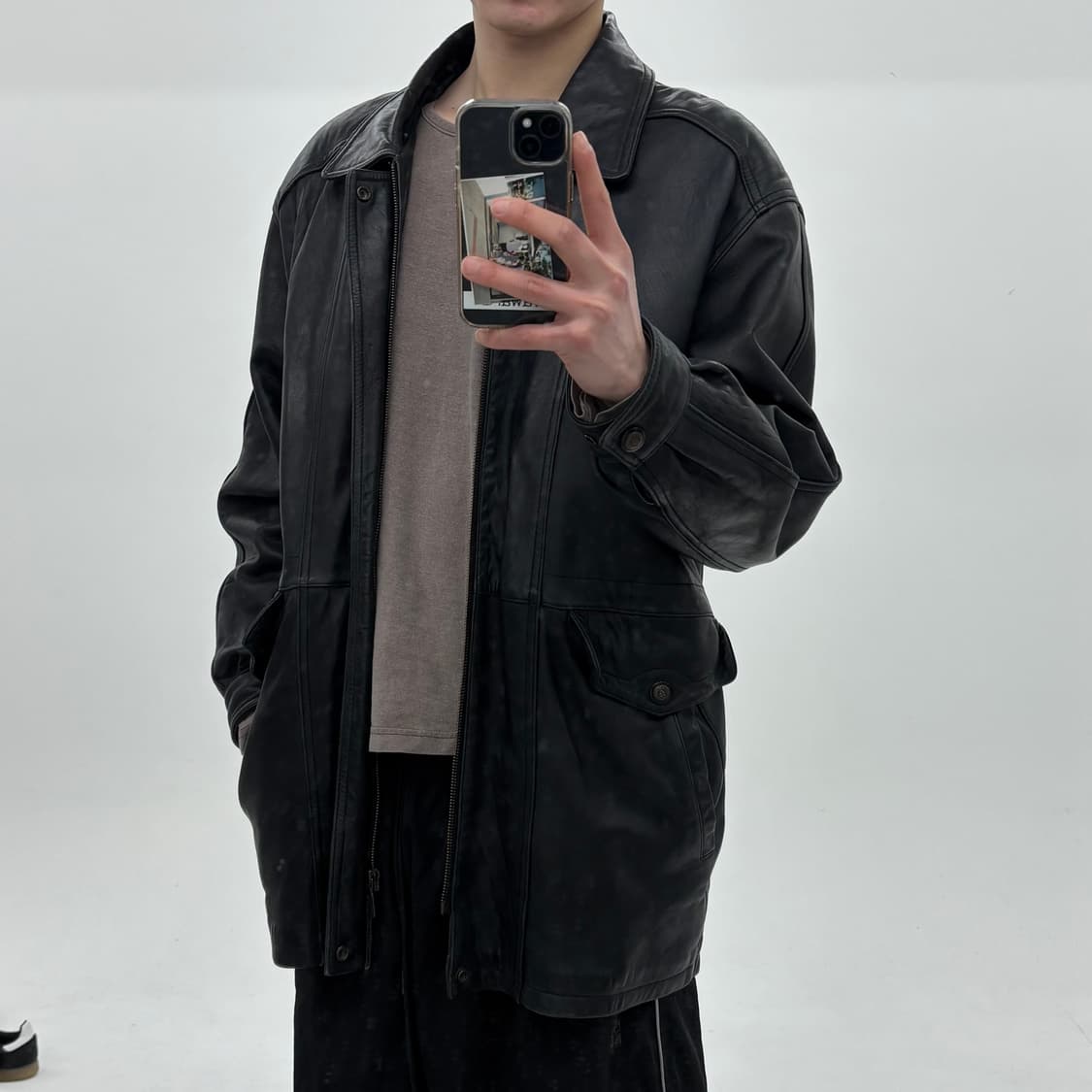 vtg lambskin zp carcoat 상품이미지2