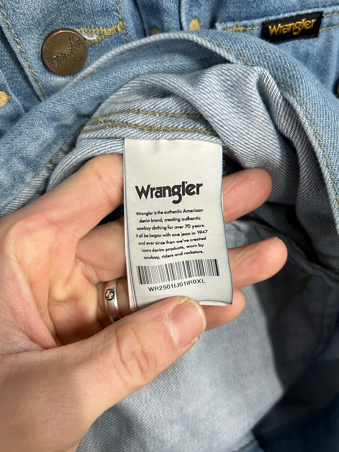 Wrangier 랭글러 웨스턴 데님 트러커 자켓 상품이미지7