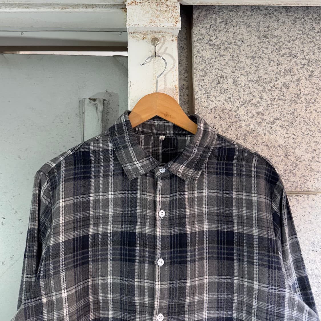 VTG 블랙 체크 패턴 셔츠 상품이미지4