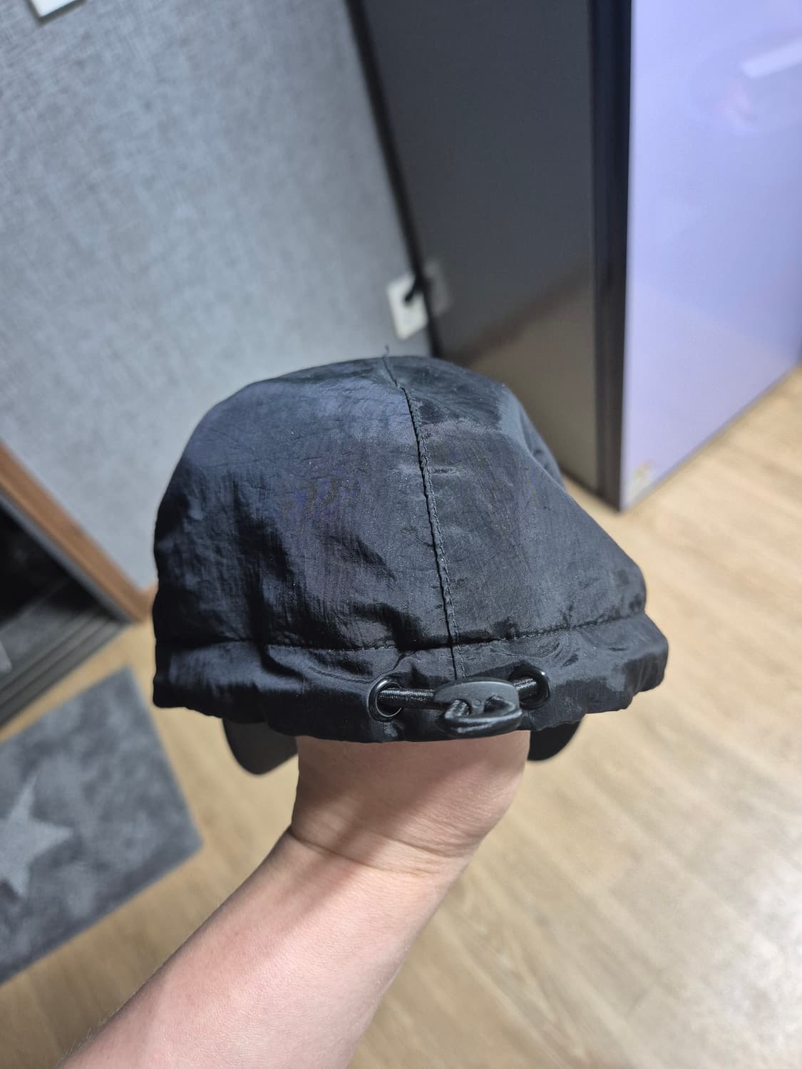 [XL]24FW 스톤아일랜드 나일론 볼캡 블랙 검정 상품이미지4