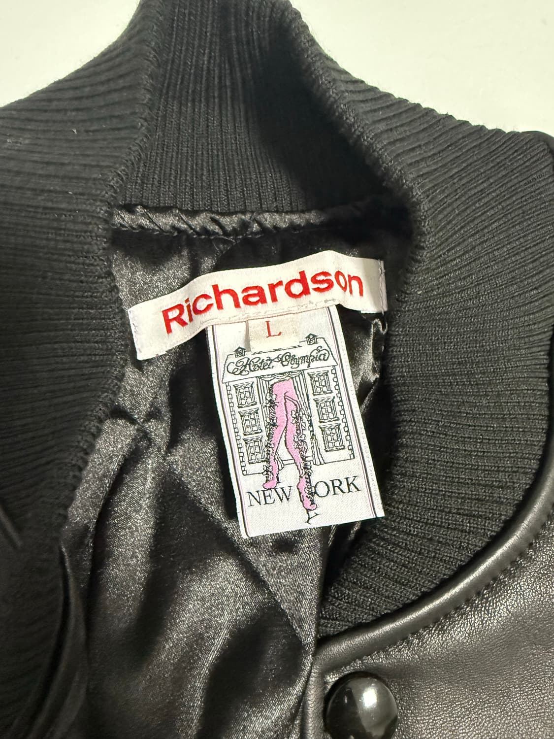 [새상품] 리차드슨 레더 바시티 자켓 상품이미지5