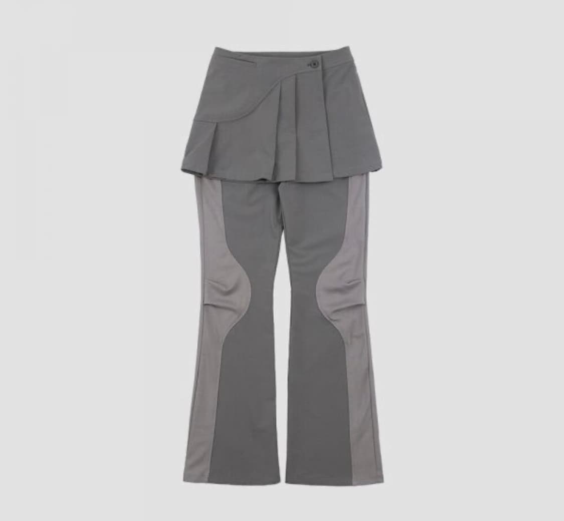 오호스 2-way Pleats Skirt Pants / Grey 상품이미지1
