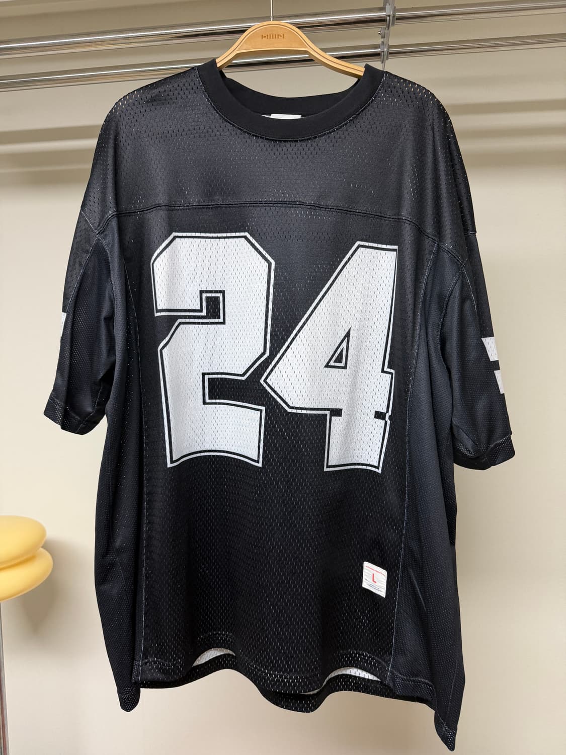 아웃스탠딩 풋볼 메쉬 티셔츠 블랙 L 상품이미지1