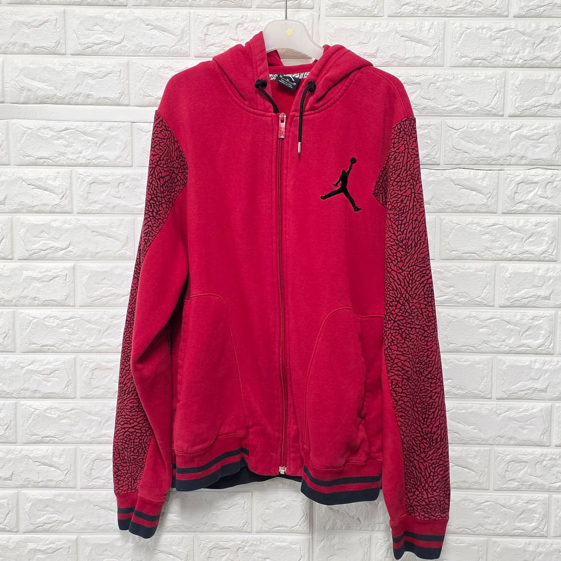 택포_ 나이키 조던 레드  후드집업 L 상품이미지1