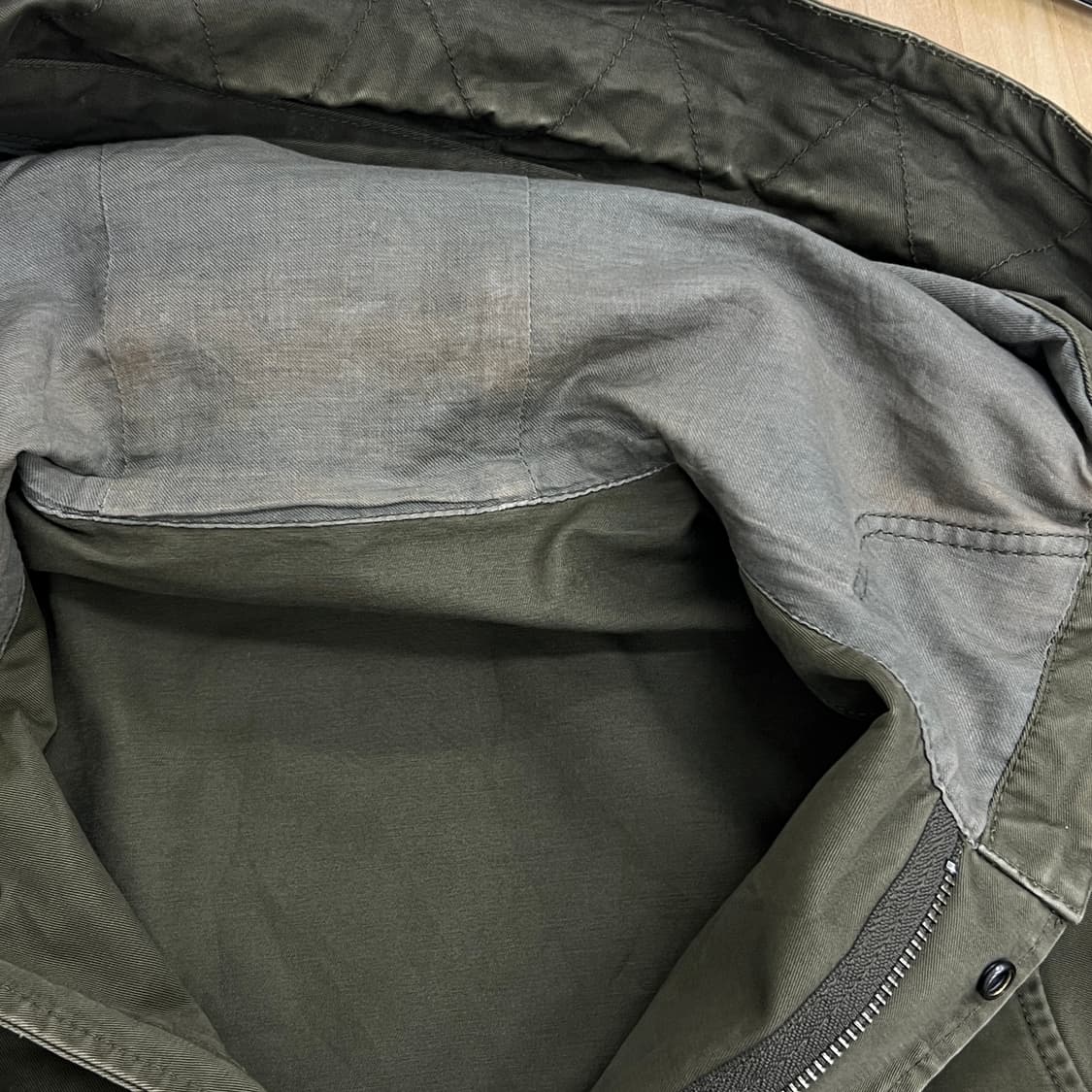  BEAMS 빔즈 더블 집 모즈 파카 블루종 자켓 S 상품이미지9