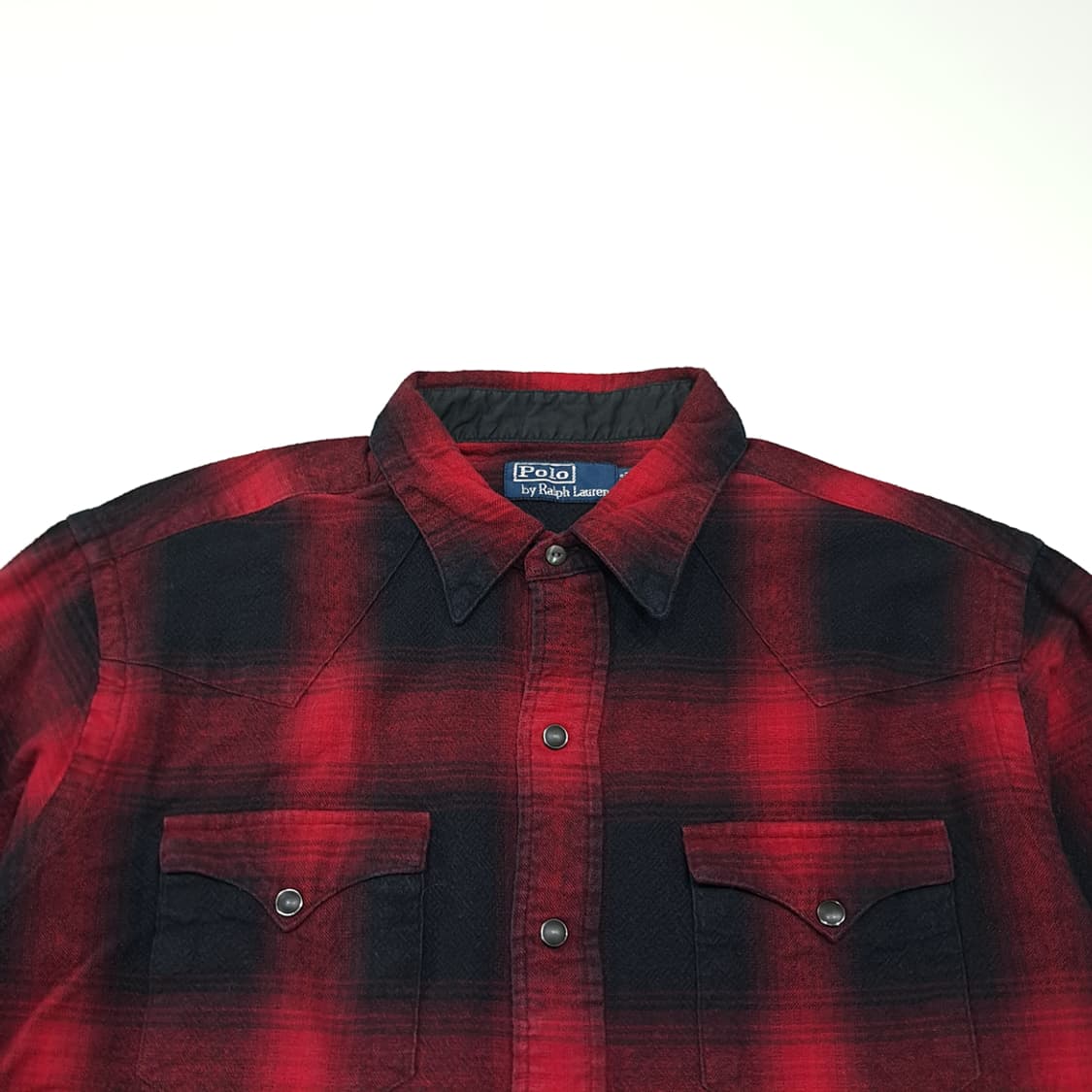 CL627 L 폴로 90s 버팔로 체크 웨스턴 RLPC 셔츠 남방 상품이미지2