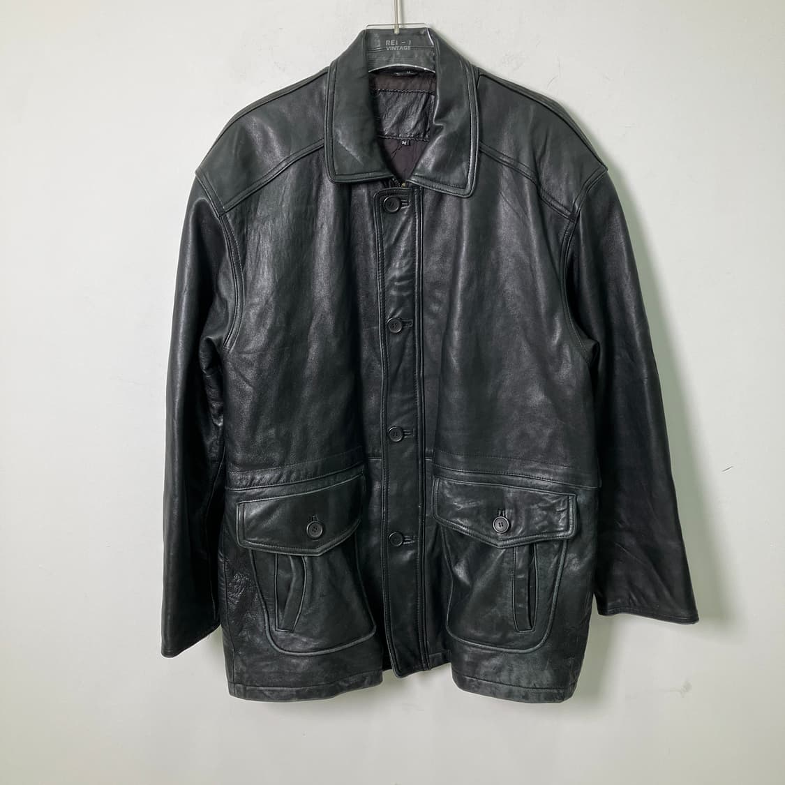 VTG 빈티지 블랙 양가죽 코트 M 상품이미지1