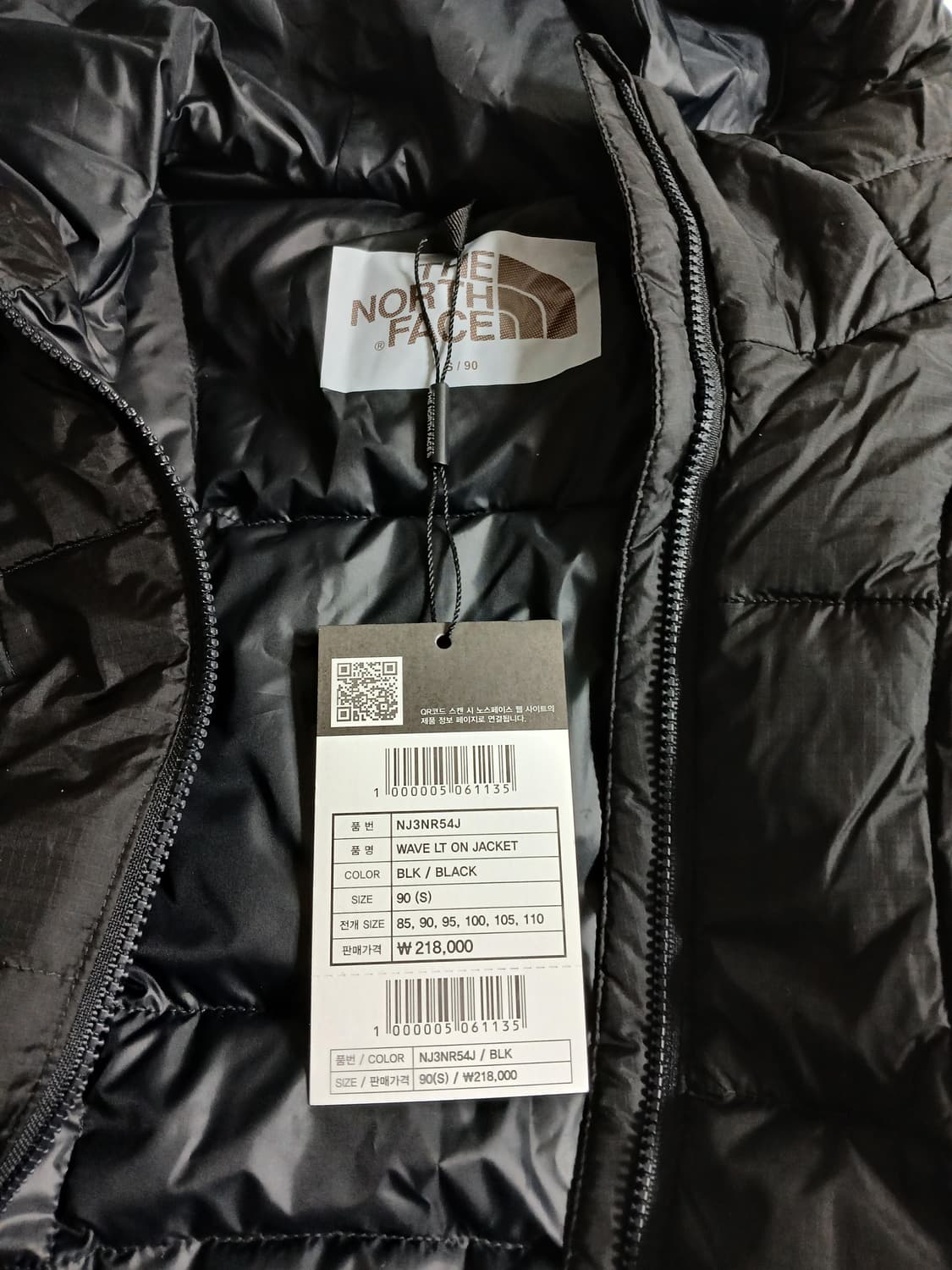 [S/90] 노스페이스 웨이브 LT 온 자켓 블랙 25FW  상품이미지3