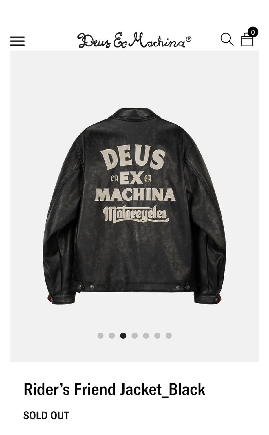 L사이즈 데우스엑스마키나 라이더스 프렌드 자켓 블랙 레더 상품이미지2