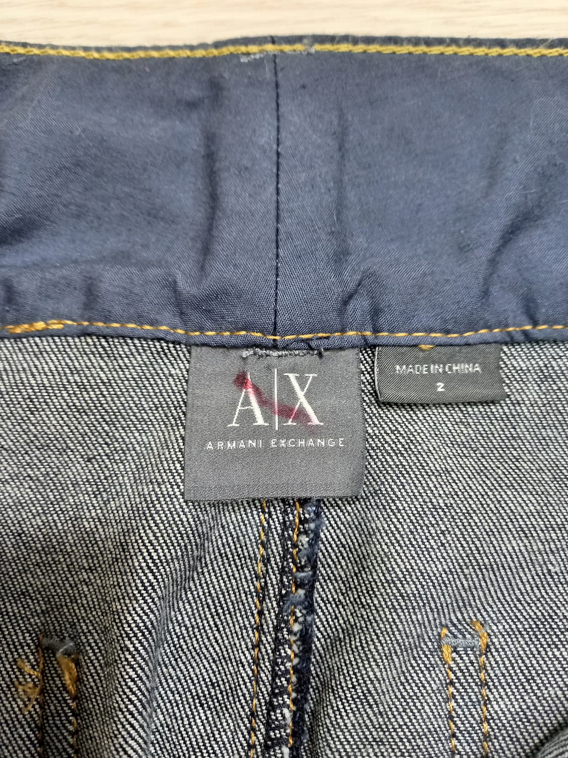 28 새상품 Armani Exchange 스판 데님 미니스커트28-879 상품이미지4