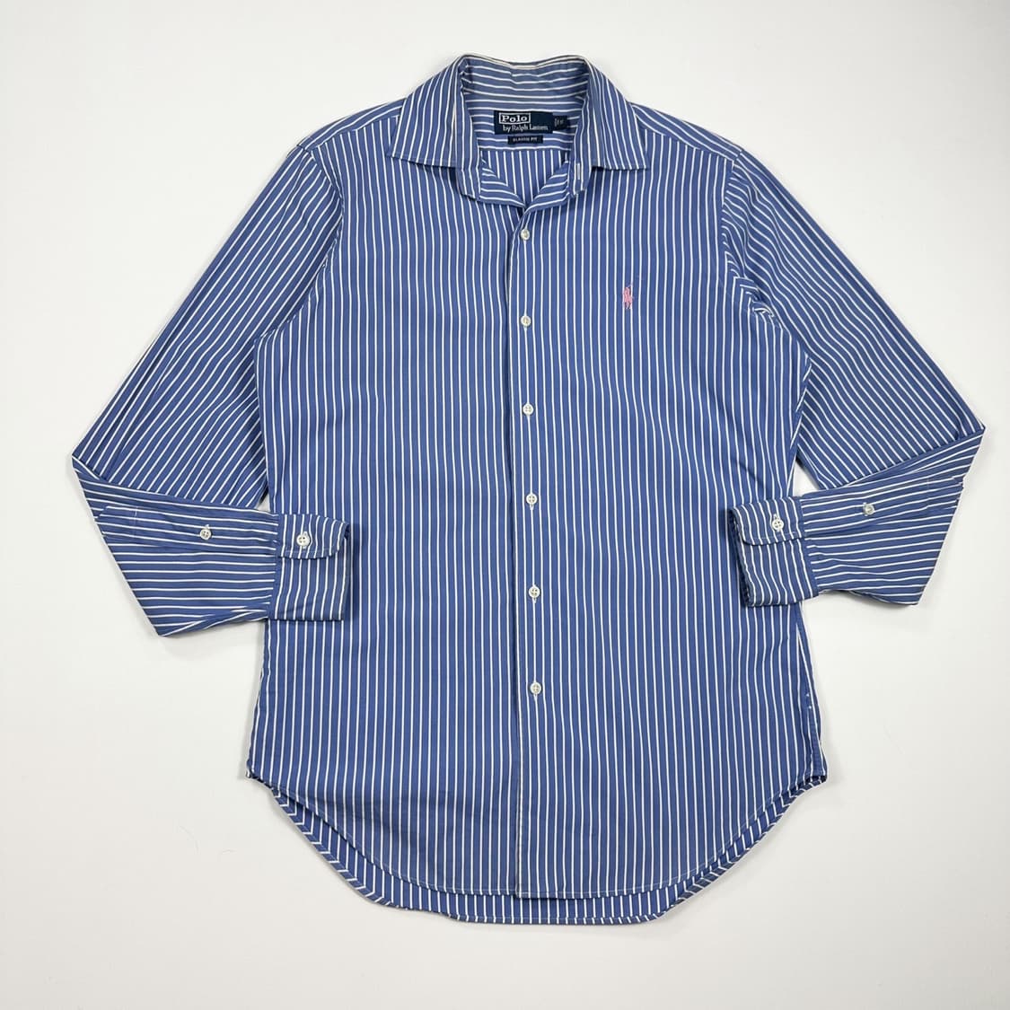 폴로 랄프로렌 포니 스트라이프 블루 셔츠 (S) 상품이미지2