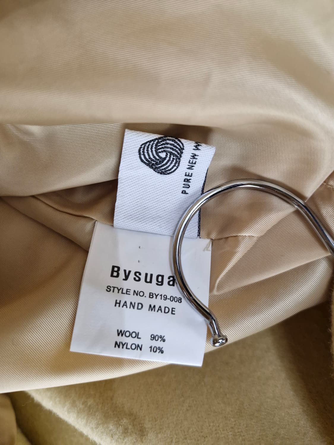 바이슈가 슬릿슬리브 핸드메이드 울코트 버터옐로 상품이미지8