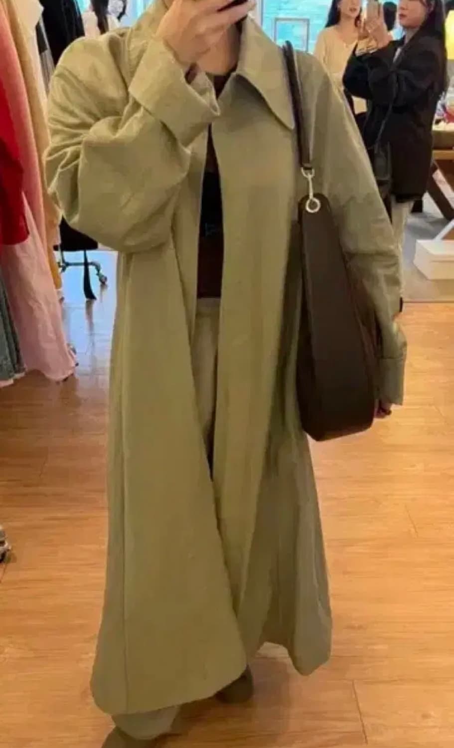 에토스 플레어 롱 코트 딥브라운 새상품 상품이미지1