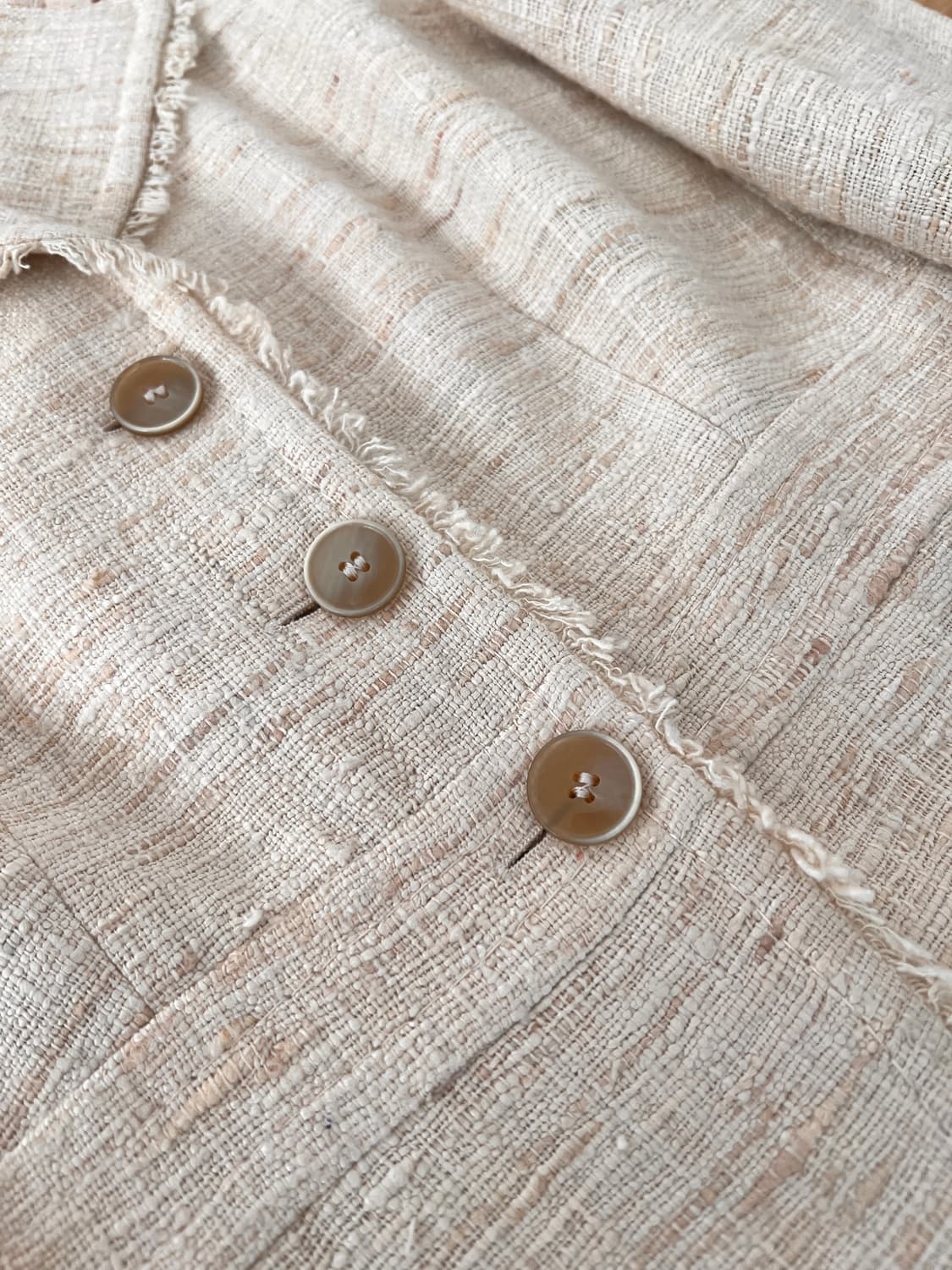 막스마라 실크 100% 트위드 프린지 재킷 Made in Italy 상품이미지3