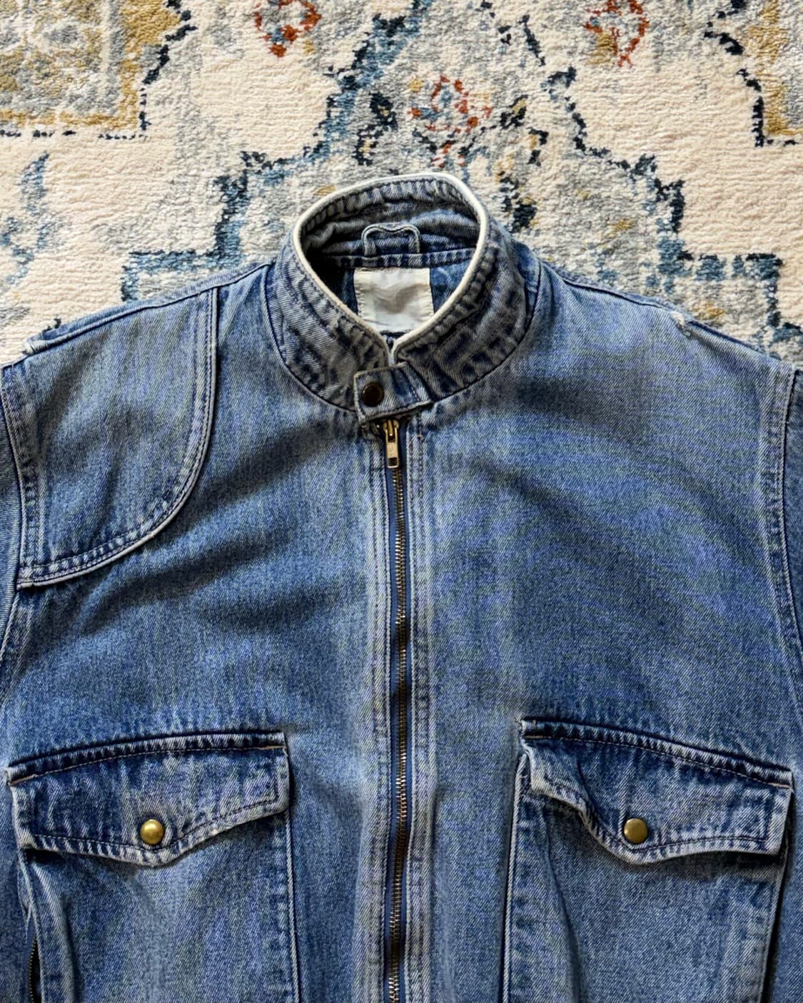 Vintage Denim Bomber Jacket 상품이미지3