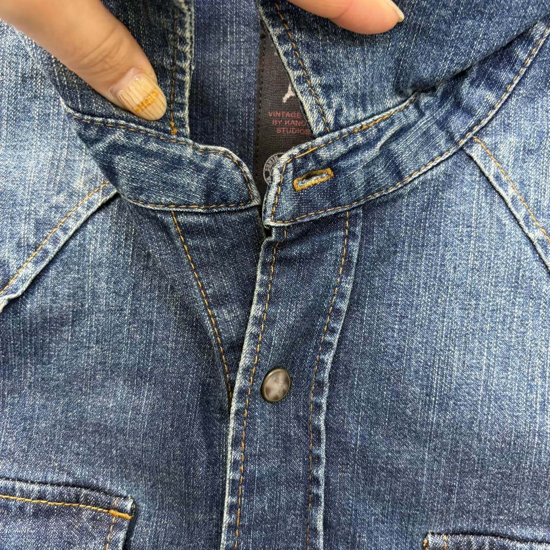 XL 버커루 웨스턴 워싱 데님 셔츠 0429J 상품이미지4
