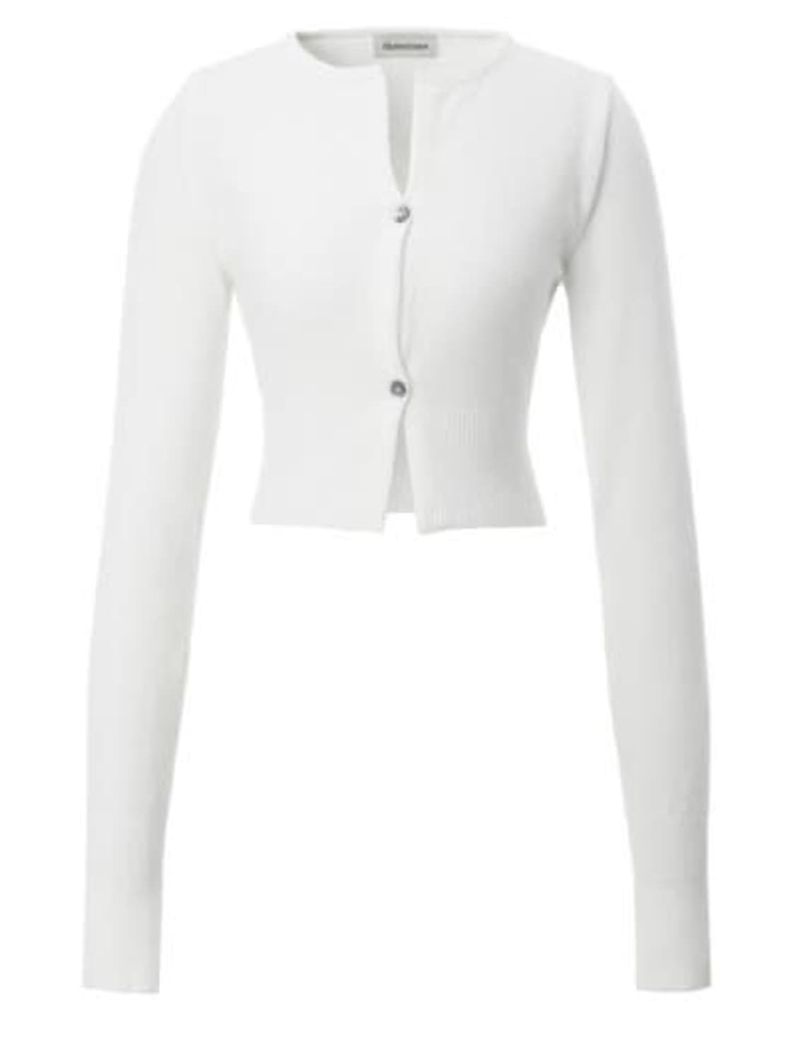 쓰리타임즈 바닐라 가디건 화이트 상품이미지1