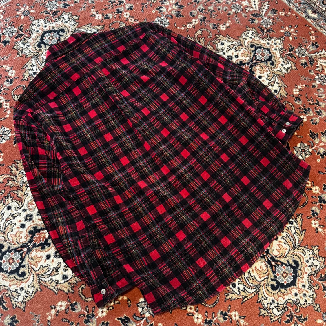 엠포리오 아르마니 코듀로이 체크 셔츠 (XL) 상품이미지9