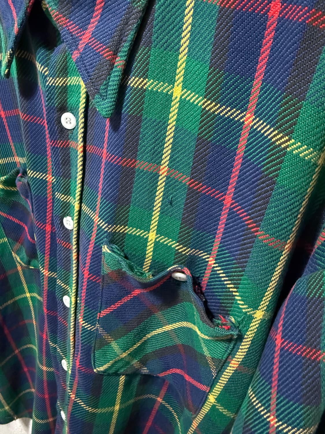 BIG YANK 빅얀크 70년대 더블 포켓 플란넬 타탄체크 셔츠 상품이미지6