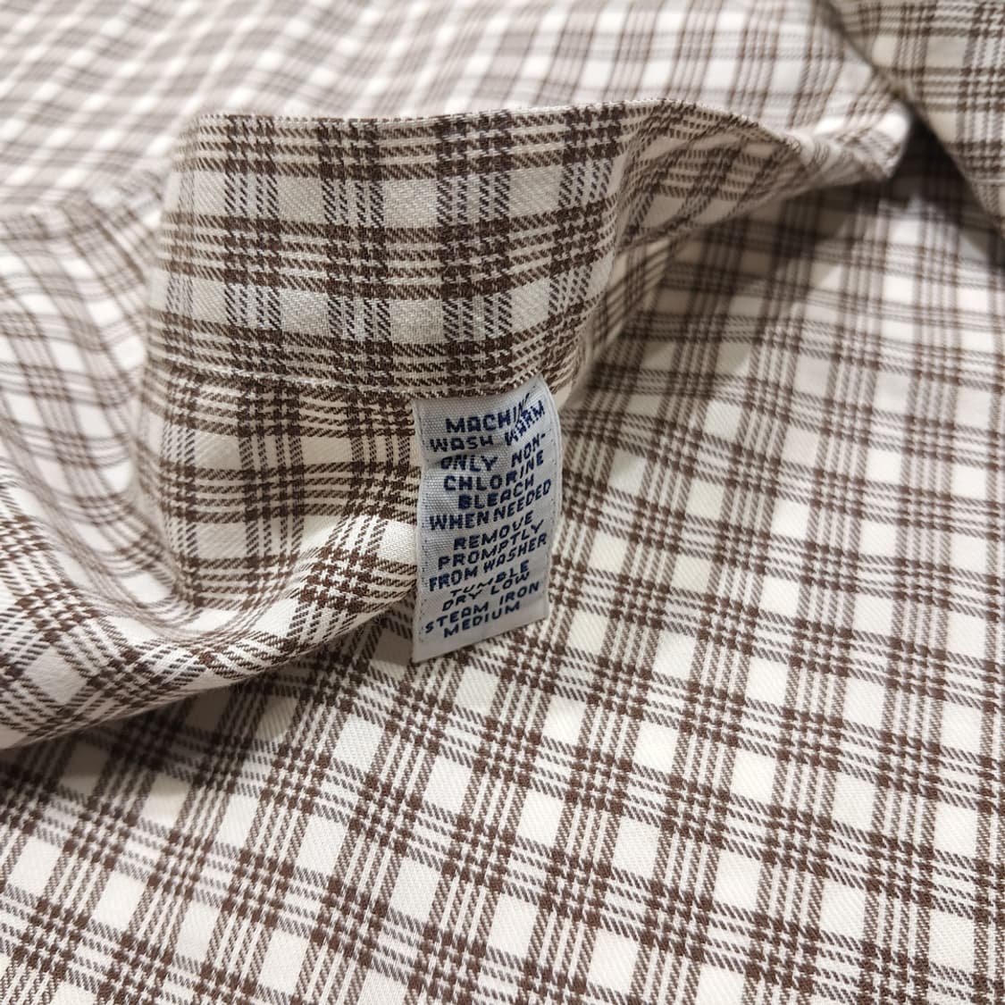 CL597 2XL 폴로 90s 홍콩판 태터솔체크 브라운 셔츠 남방 상품이미지6