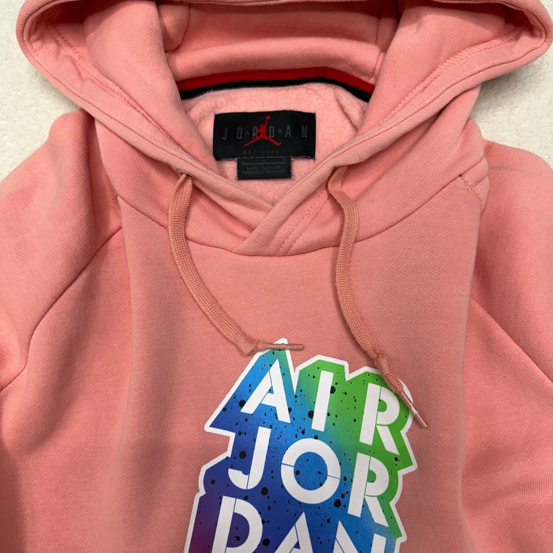 [L] 나이키 에어 조던 코랄핑크 후드티 상품이미지5